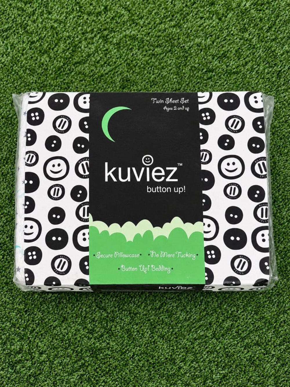 Kuviez Button Up! Twin Sheet Set Kids NEW in Package